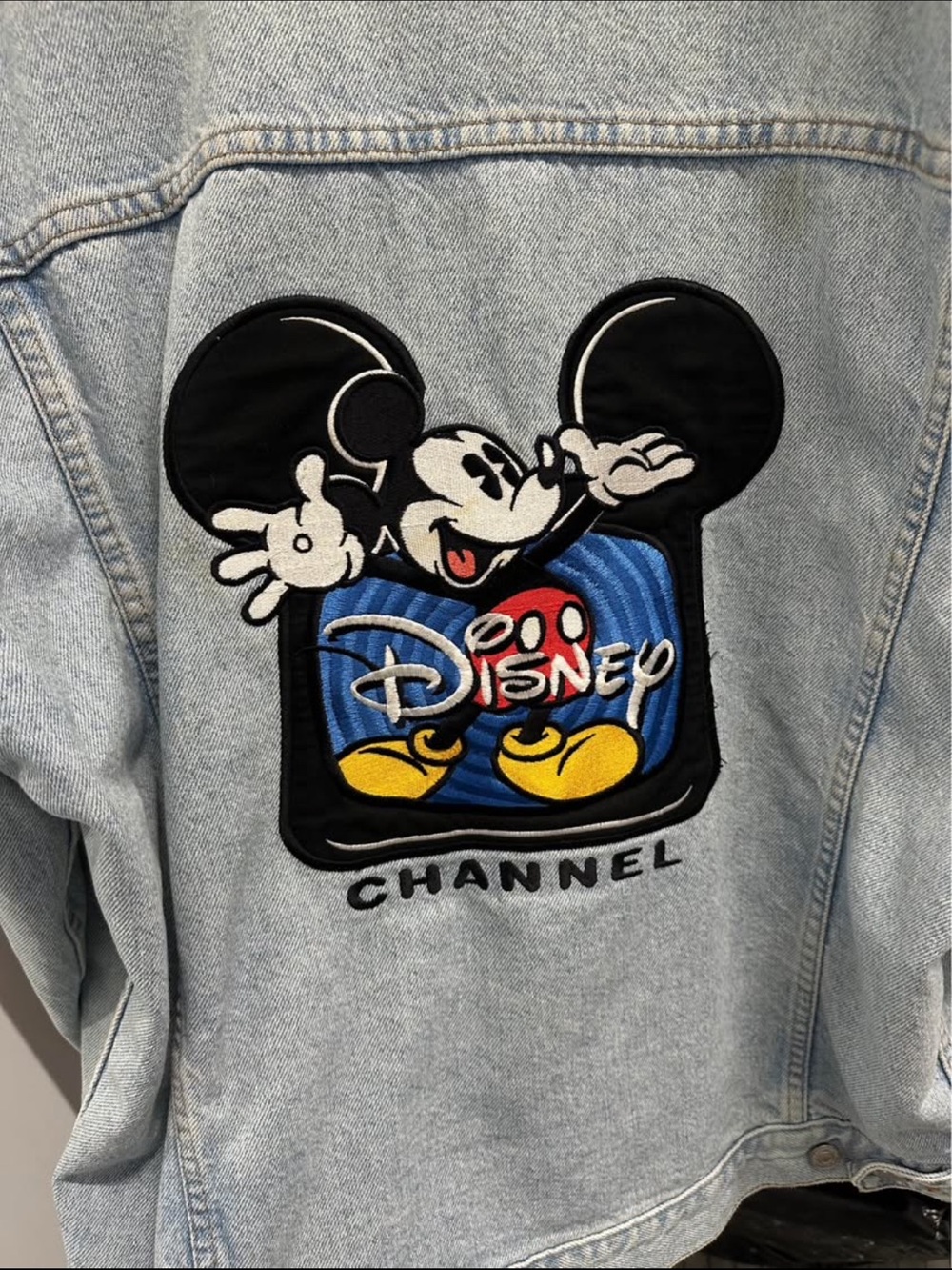 26 International Light Blue Denim Jacket with Disney Mickey Patch